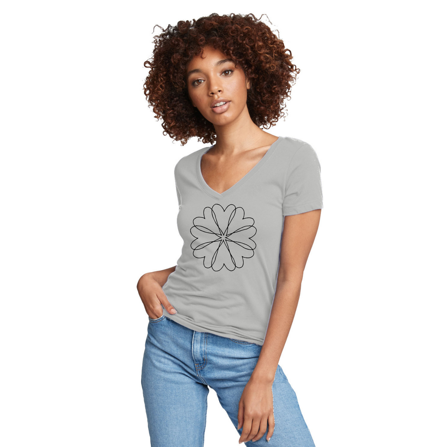 NEW! Ladies' Heart Wreath V-neck
