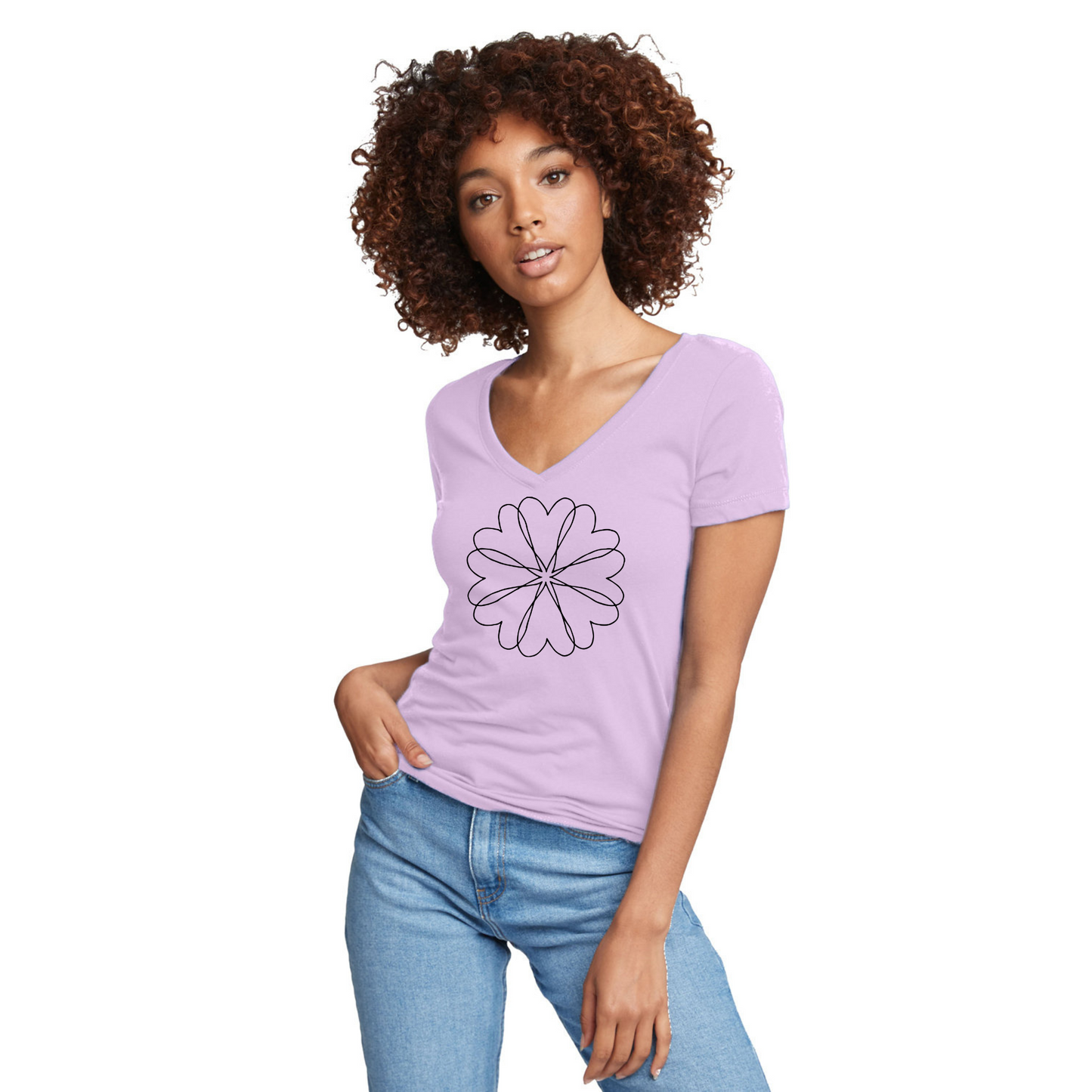 NEW! Ladies' Heart Wreath V-neck