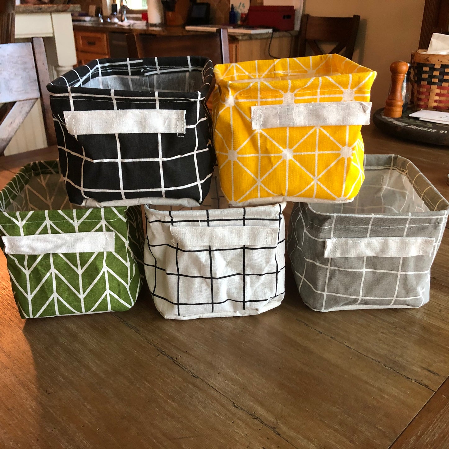 A close up of the different basket colors available for the "Just Because" gift basket 