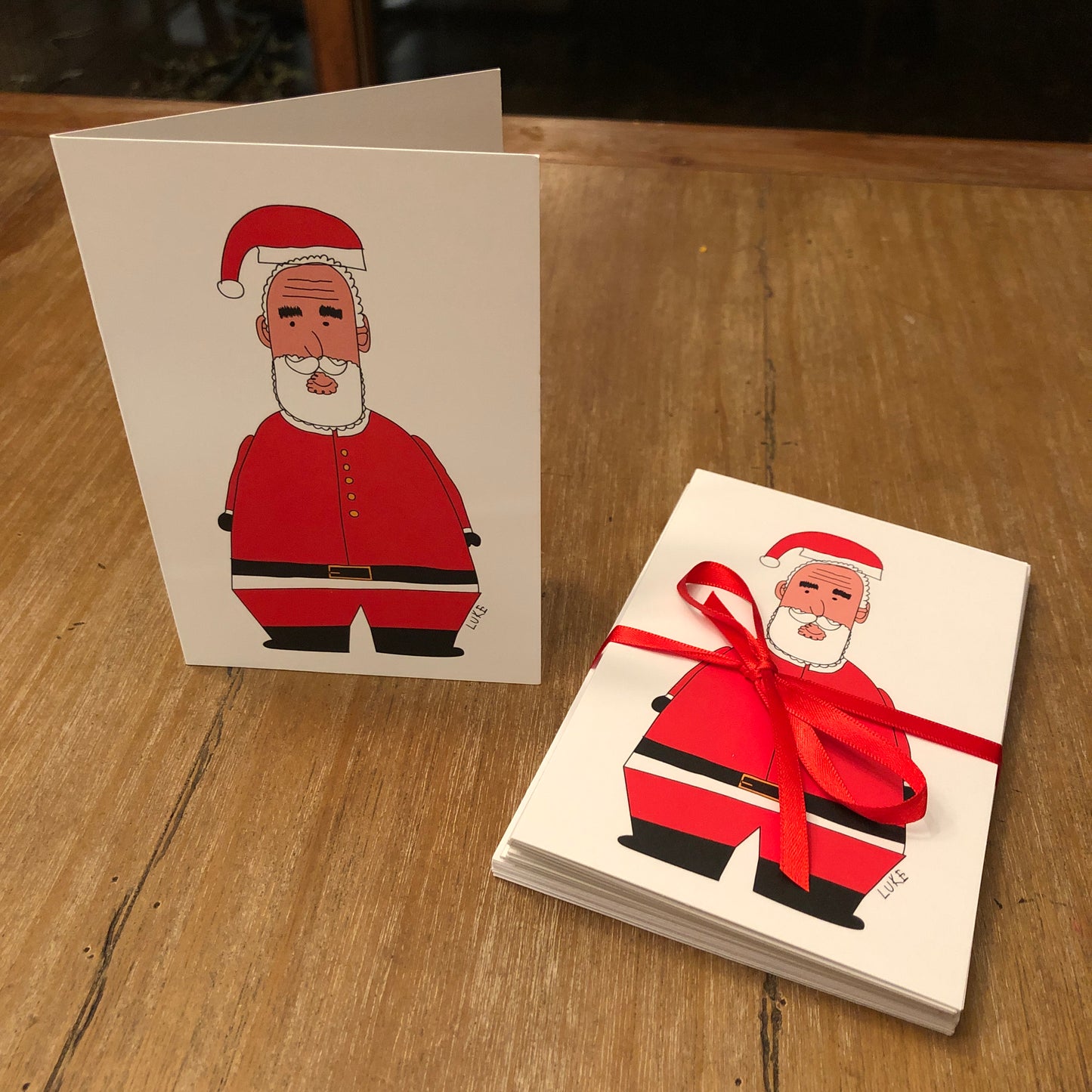 Festive Santa Greeting Cards