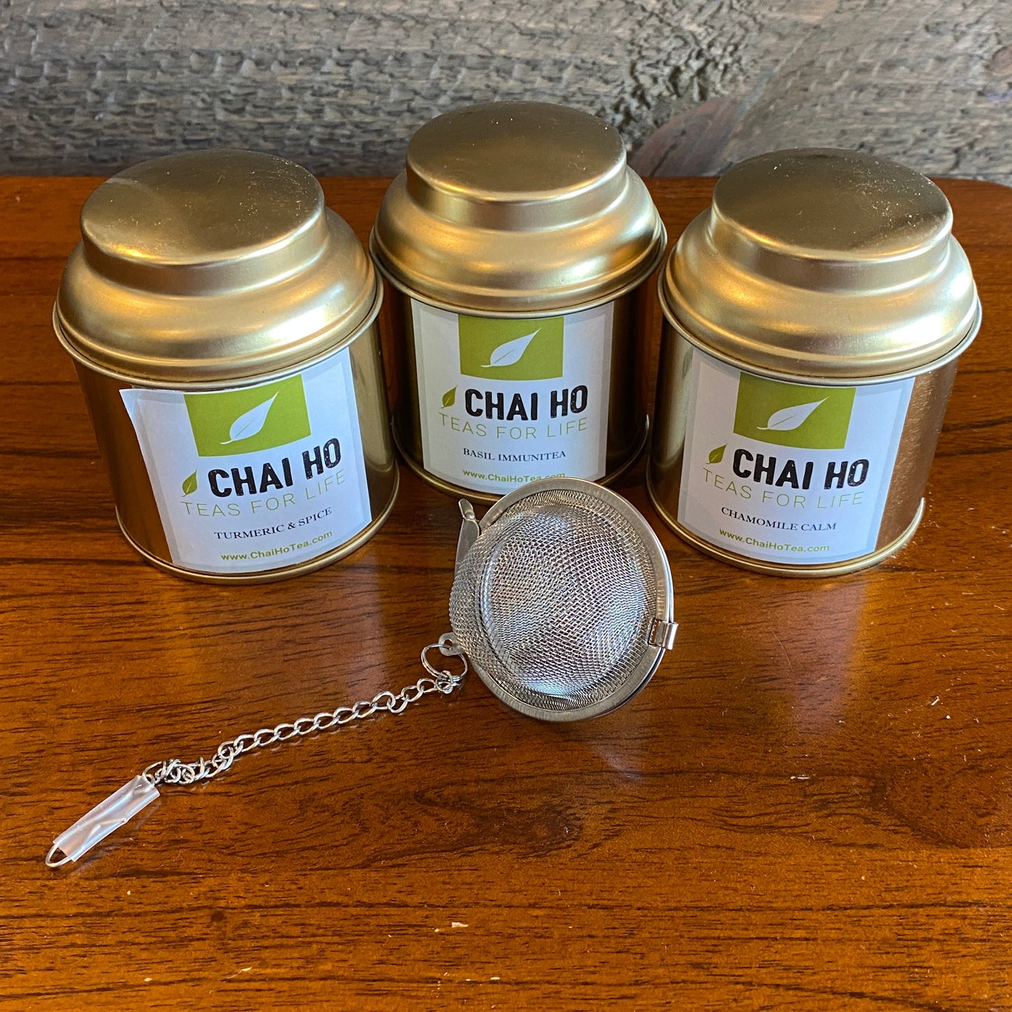 Loose Leaf Gourmet Tea from Chai Ho Teas in your choice of Basil Immunitea, Chamomile Calm, or Tumeric & Spice,