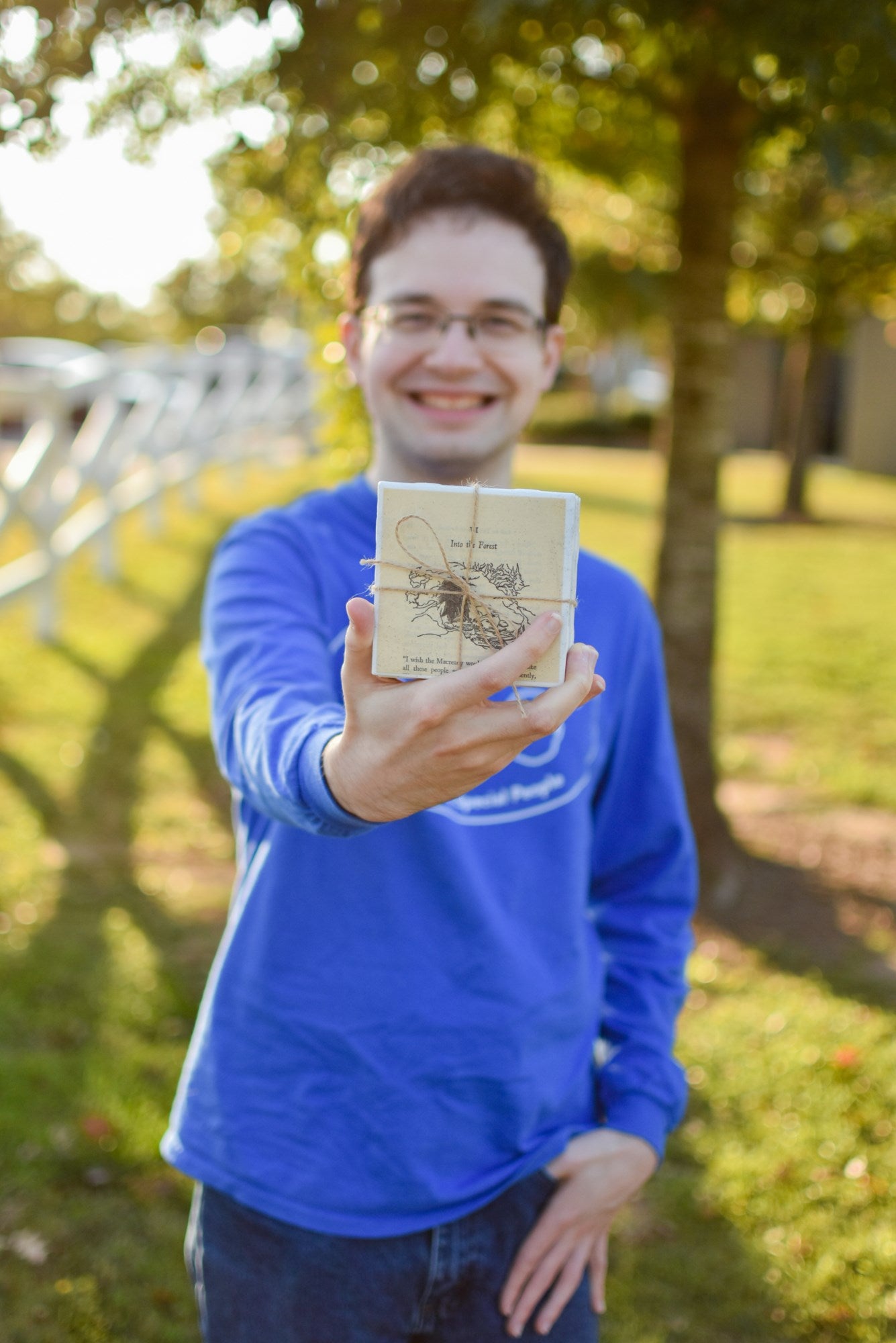 Basketeer Daniel shows off a set of Classics Coasters