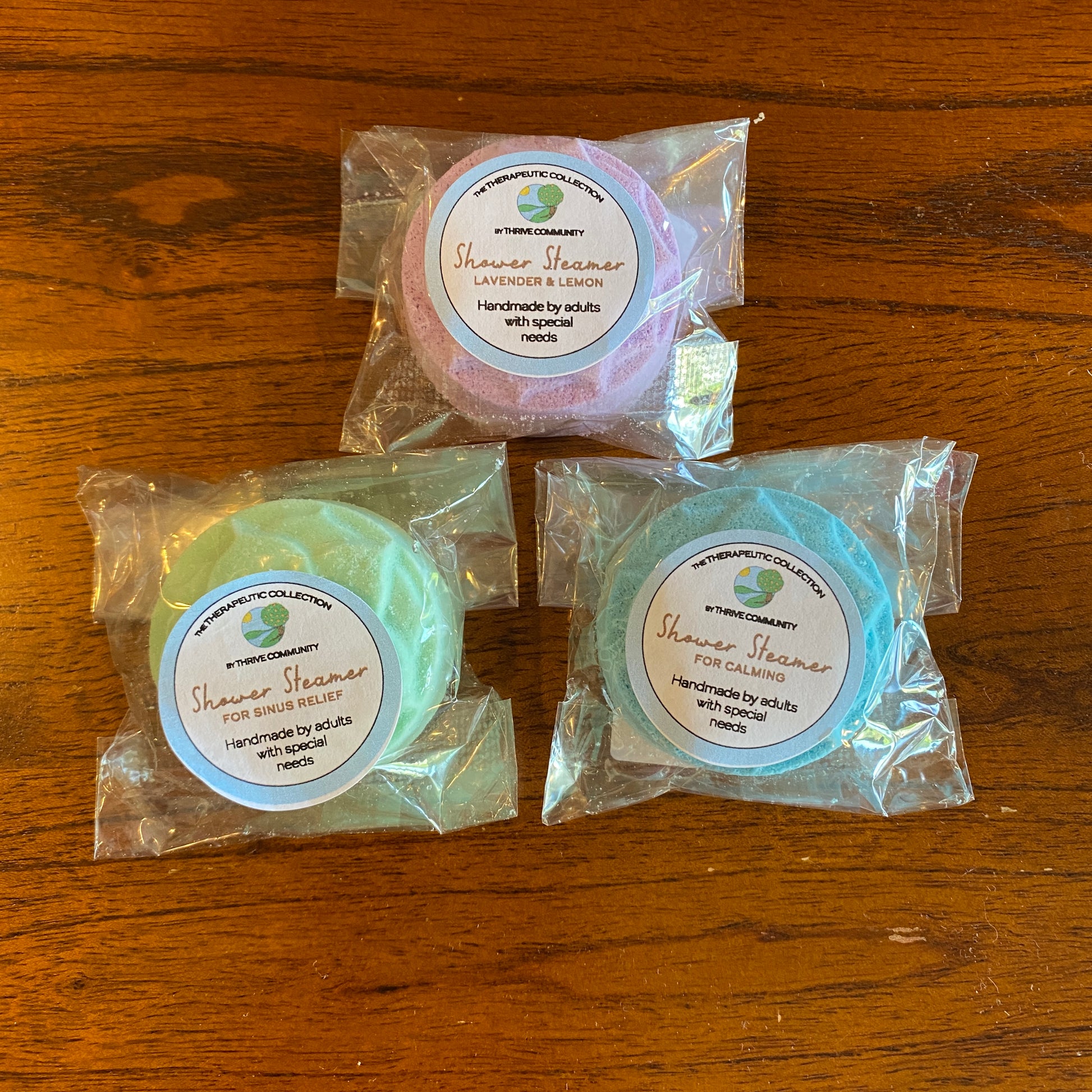 Shower steamers from the Be Well Gift Basket 