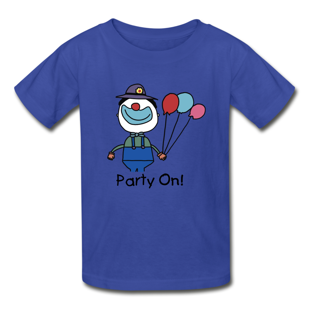Birthday Clown Tagless T-Shirt for Kids - royal blue